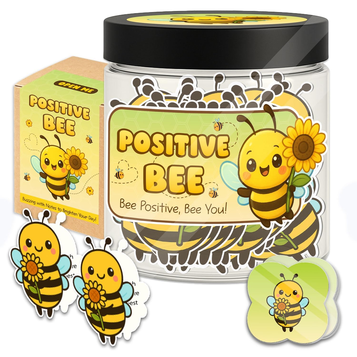 Musemory Positive Bee Jar, 60 Emotional Support Small,