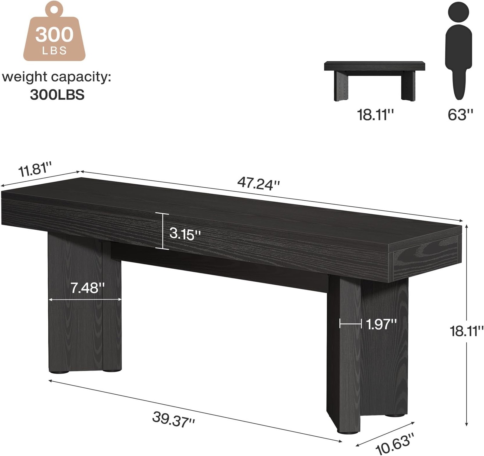 Triangular Foot Design Kitchen Table Bench,Entryway Shoe Storage