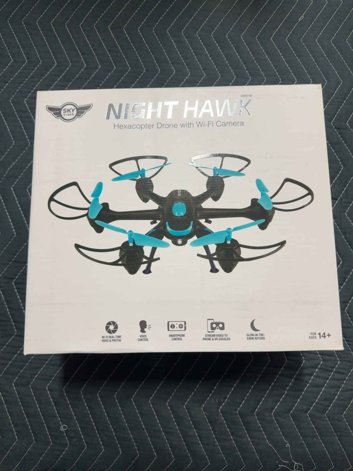 Sky Rider Night Hawk Hexacopter Drone Wi-Fi Camera Voice Control New Sealed