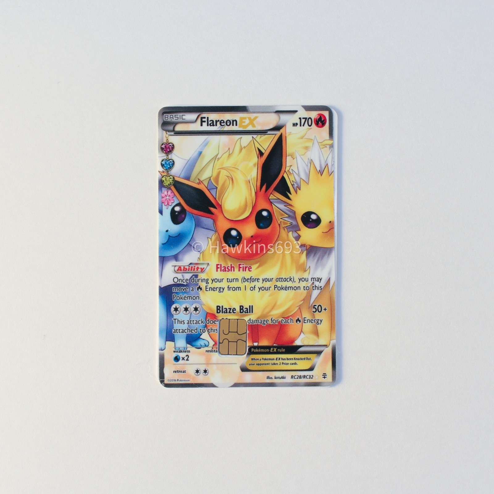 Flareon Vaporeon Jolteon EX Debit Card Skin Decal 3M Vinyl Pokémon TCG