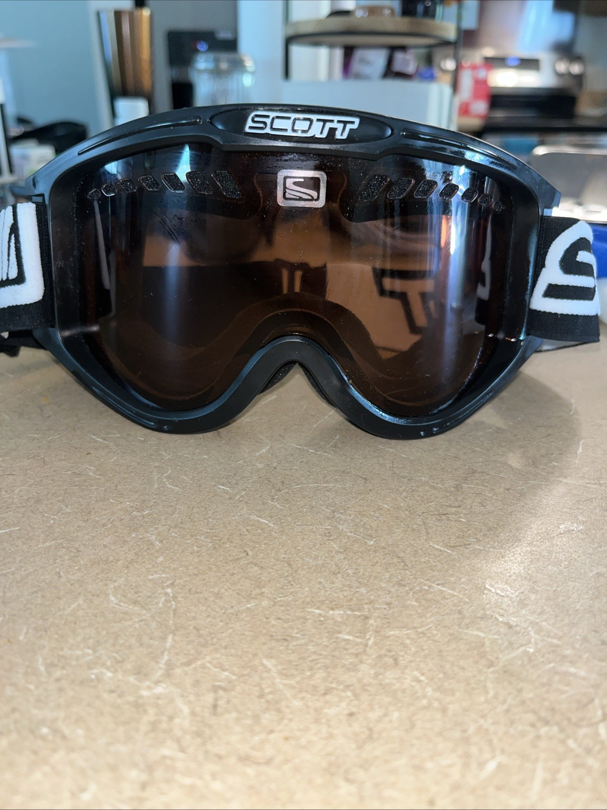Vintage Scott Motocross Goggles Black MX BMX Original Buckle Strap USA Made V8