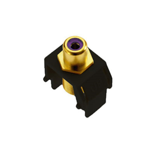 5 PACK Legrand - On-Q WP3466-BK , PURPLE RCA to F Connector, Black