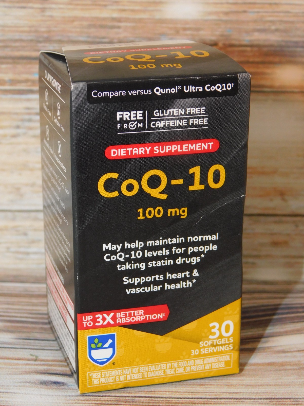 Rite Aid CoQ-10 100mg Dietary Supplement 30ct Softgels 11/2026 ― #DL04 Soft Gels
