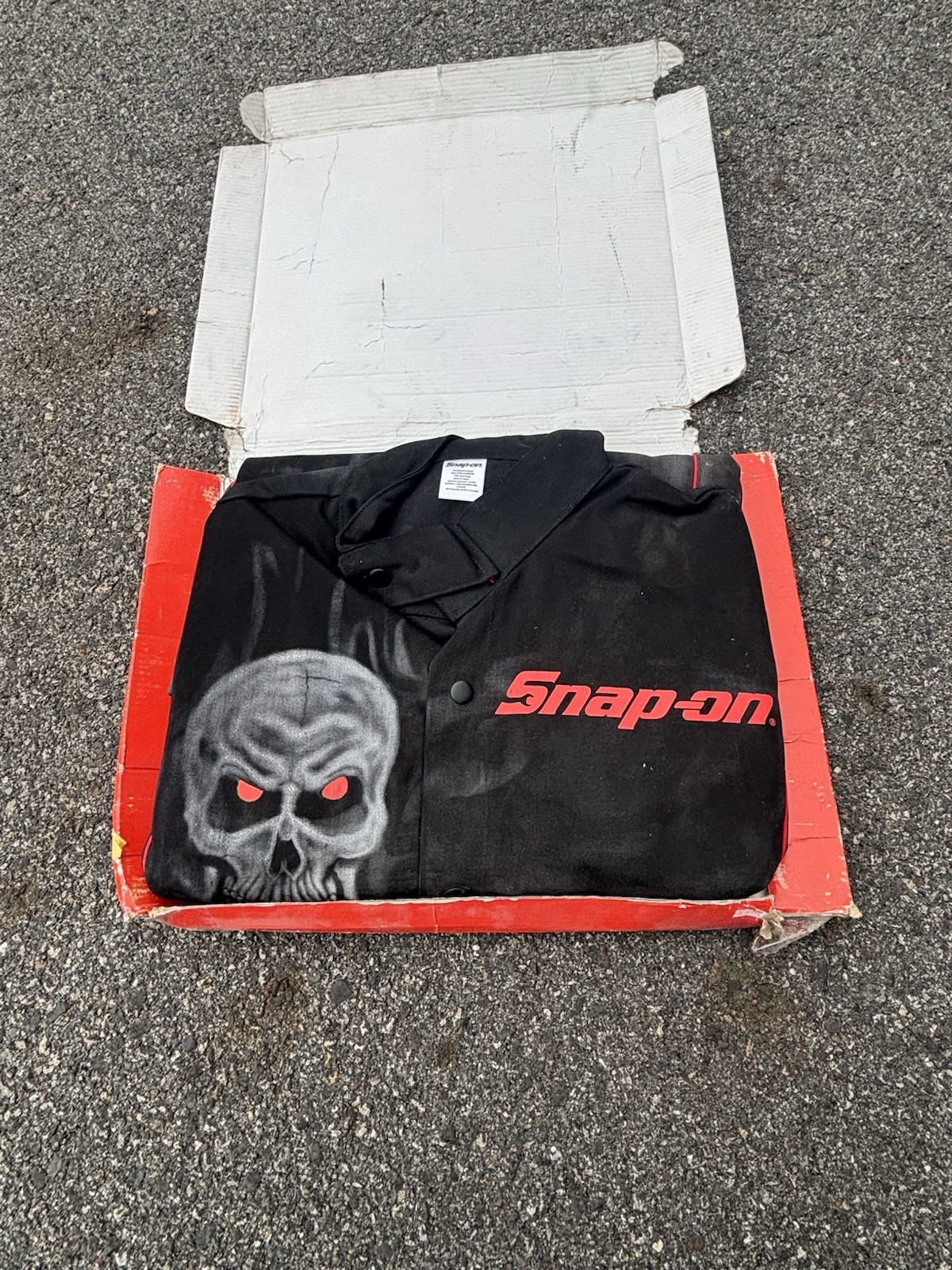 Snap On Tools NEW WELDJACKETXL Skull Welding Jacket Black with Skull XTRA LARGE