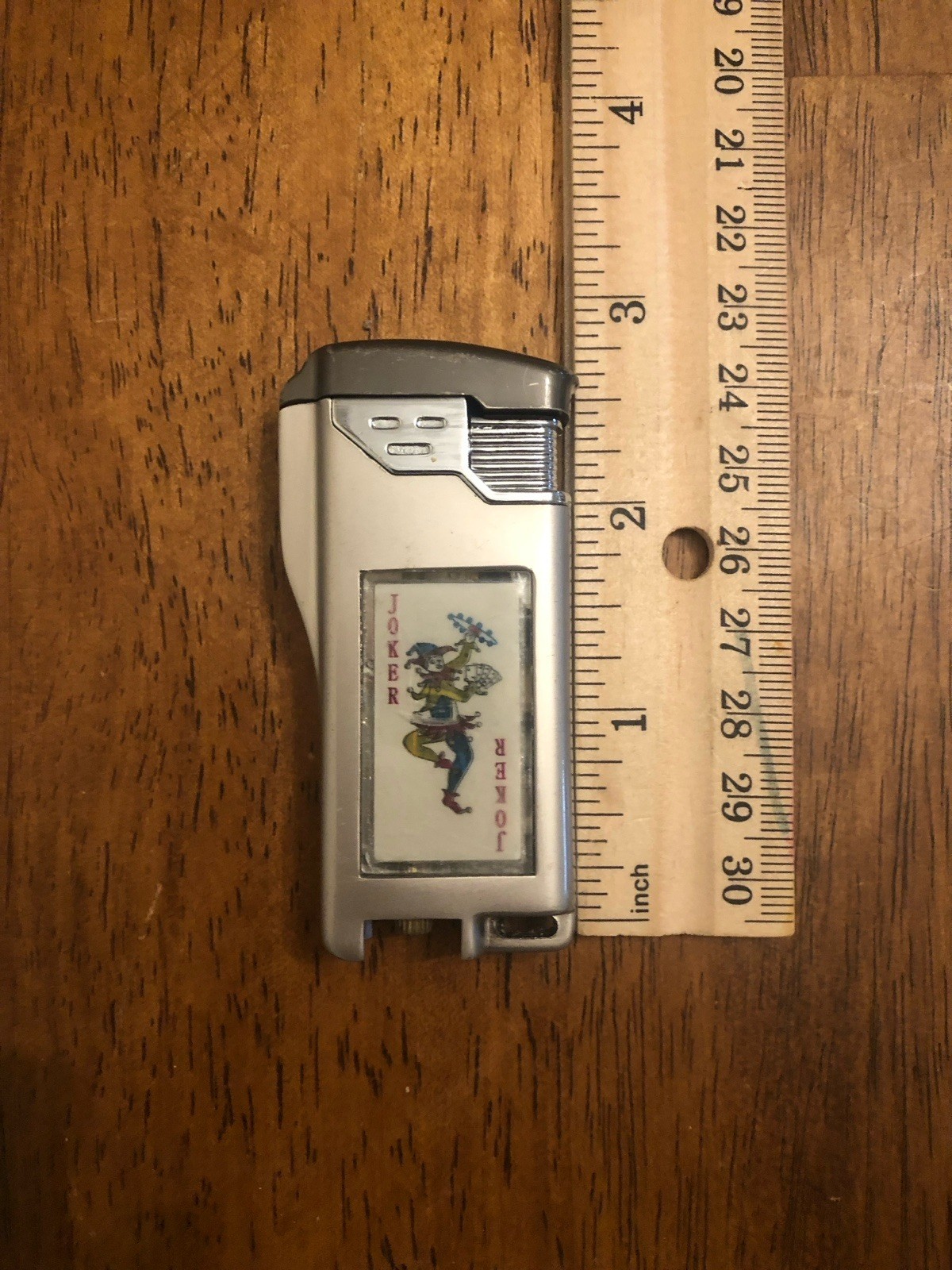 Silver Tone Joker Flip Top Lighter