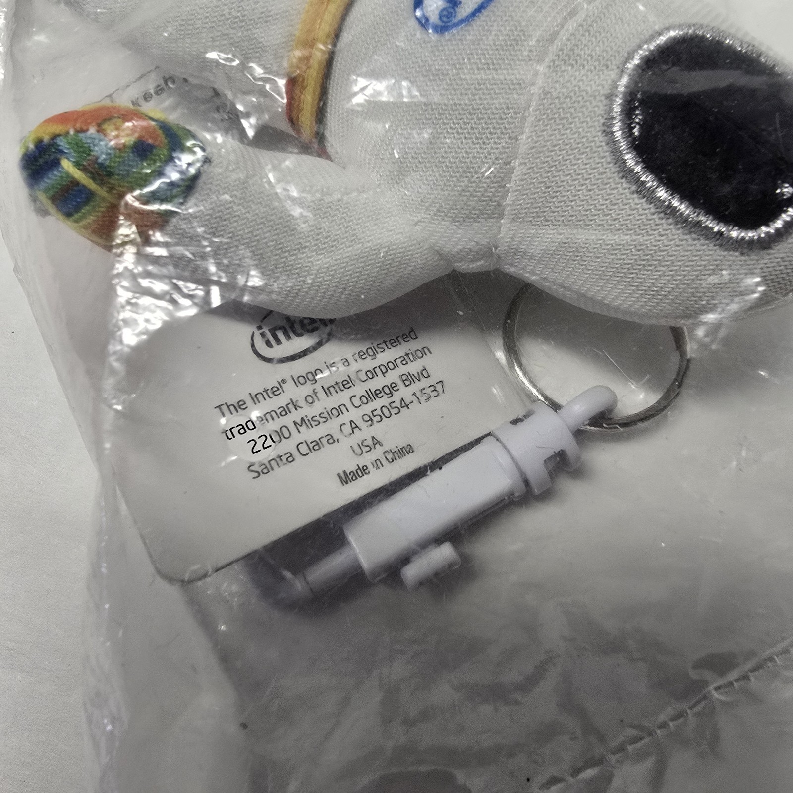 Intel Inside Pentium Spaceman Astronaut Plush Key Ring VTG 90s Sealed
