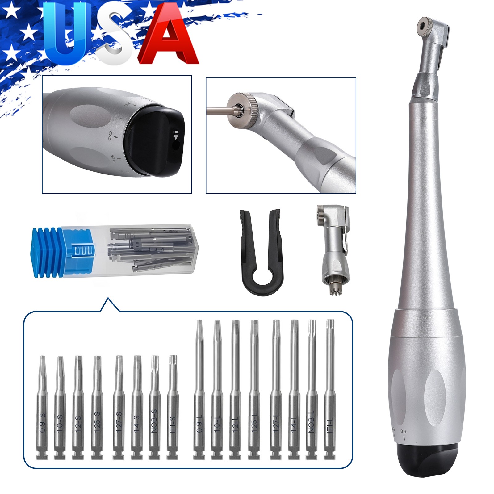 Dental Universal Implant Torque Wrench Handpiece Torque Wrench Driver USA