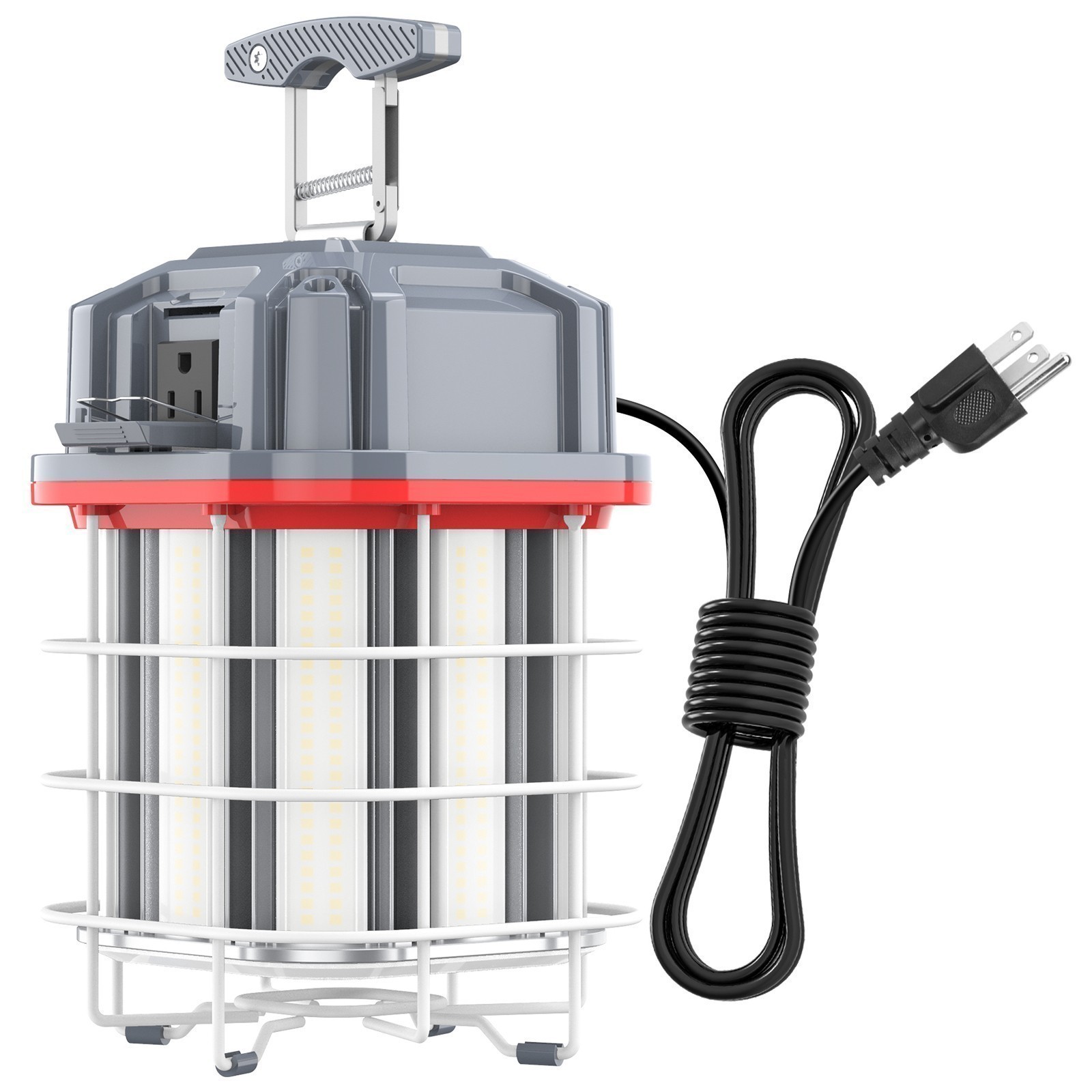 80W Linkable LED Temporary Work Light Construction Jobsite High bay Hanging Lamp