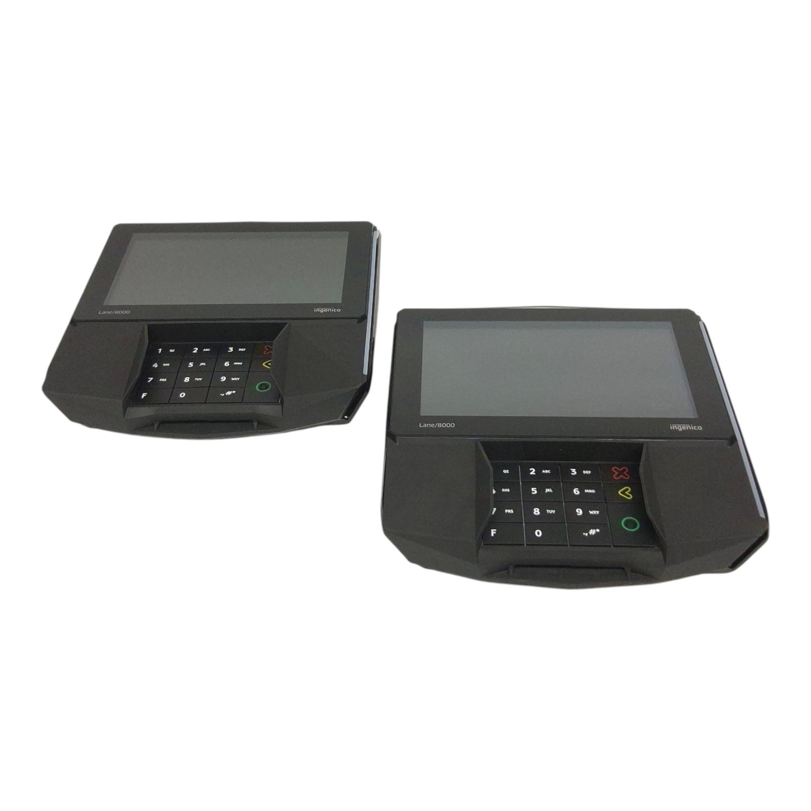 Lot of 2 Ingenico Lane/8000 Credit Card Terminals LAN800-USDGC04A - AS IS