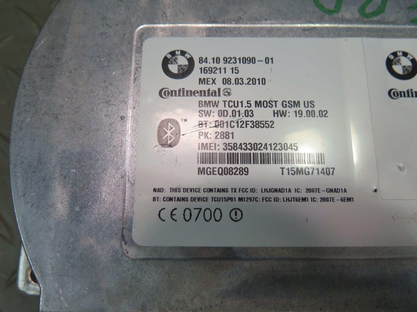 2010-2013 BMW E90 E92 E93 M3 BLUETOOTH TELMATICS COMMUNICATION CONTROL MODULE