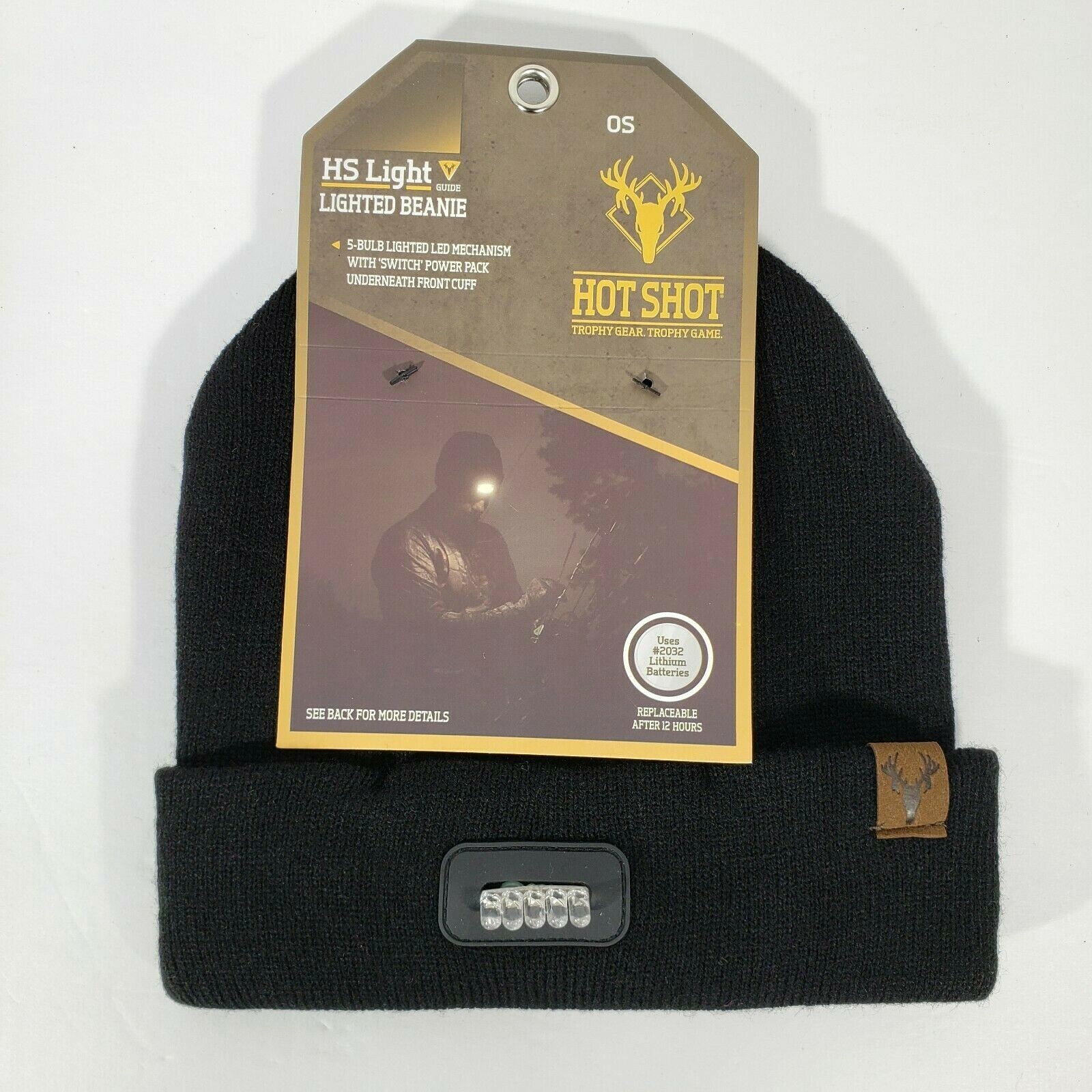 Hot Shot 5 LED Knit Beanie Fleece Work Light Hat ~ NEW