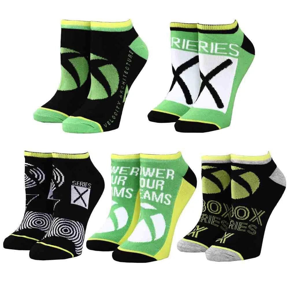 OFFICIAL XBOX - Console Logo Ankle Socks (5 Pairs) New!