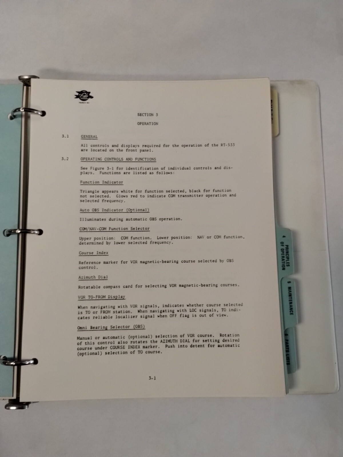 Edo-Aire RT-553, RT-553A NAV/COM System Technical Manual-Original