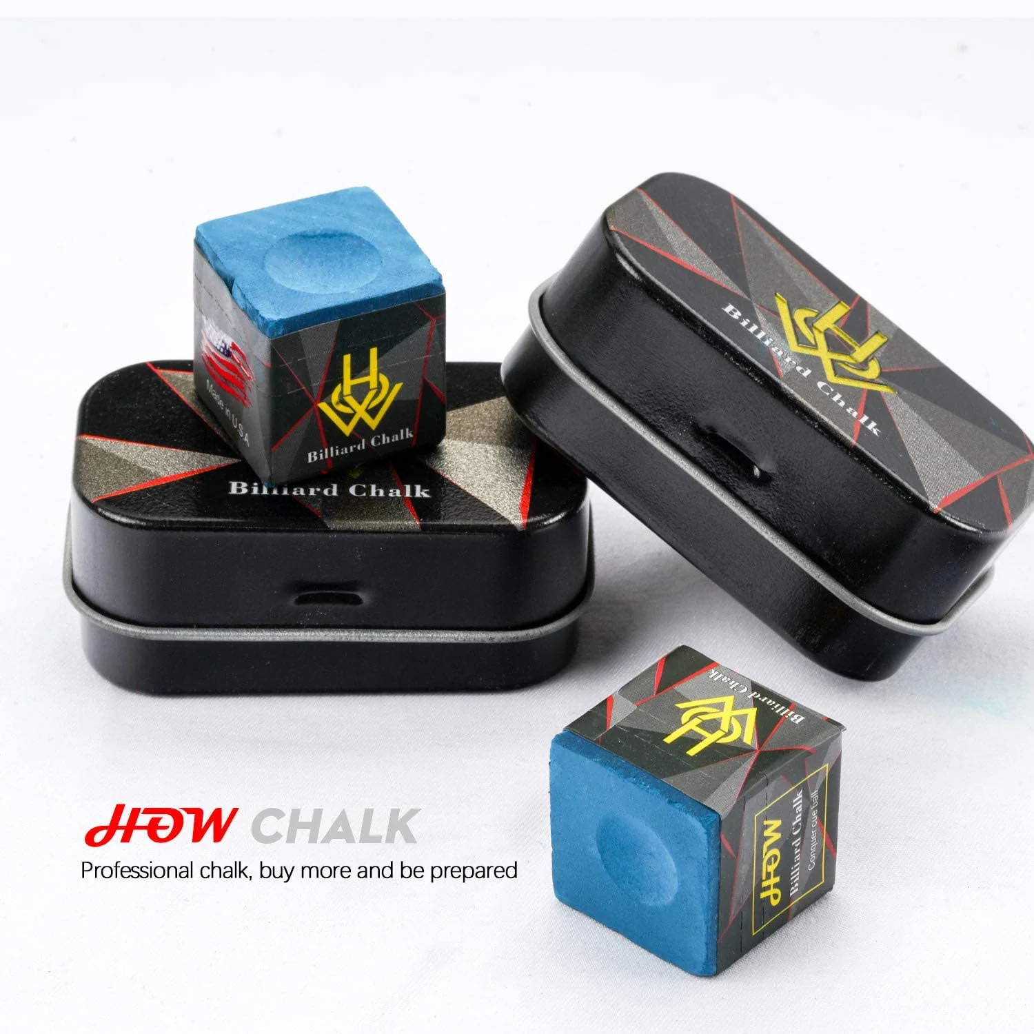HOW BRAND BLUE CHALK 2 PACK W/  CASE BEWARE OF COPYCATS! BRAND NEW FREE SHIPPING