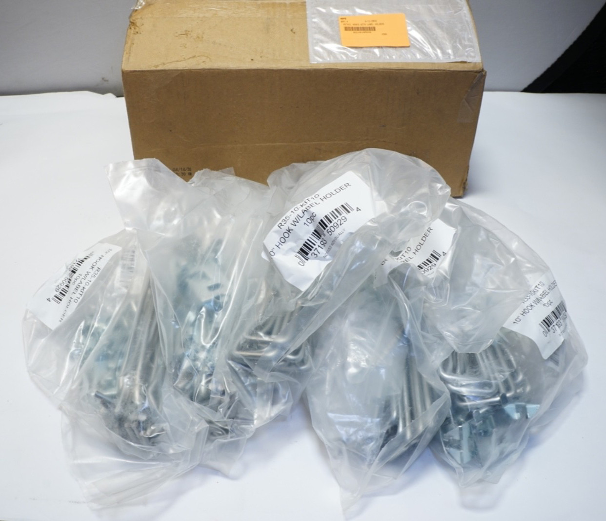 New Lot of 50) 10" Hook with Label Holder R35-10-KIT10 900025537 Ships FREE