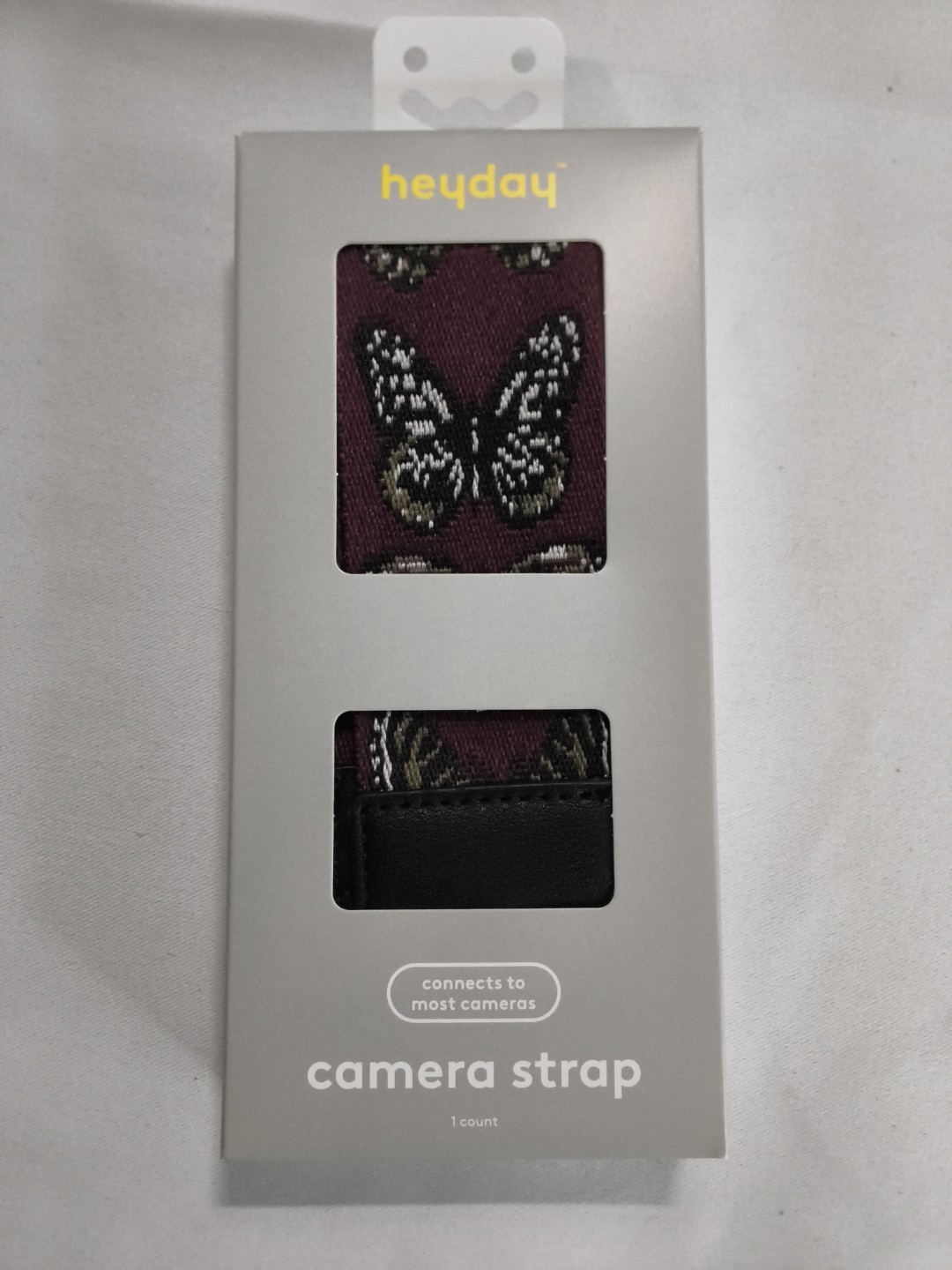 New heyday Camera Strap – Dark Purple Butterfly Pattern – Adjustable A11