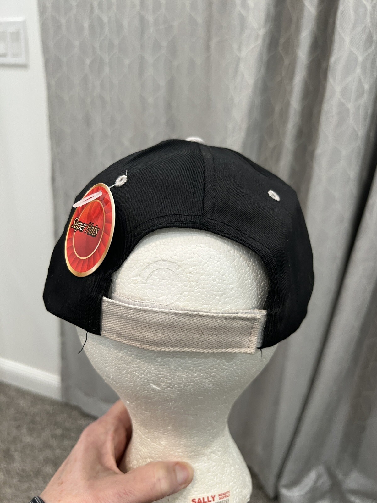 Super Dad Silver Letters on Black hat with Gray Bill Adj and EUC