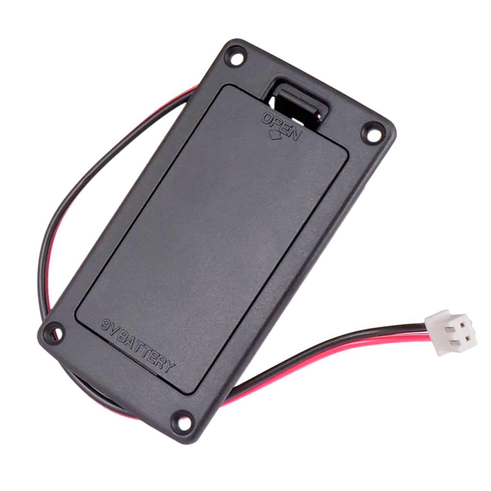 2X 9V Flat Mount Guitar Active Pickup Battery Cover Hold Box Battery6289