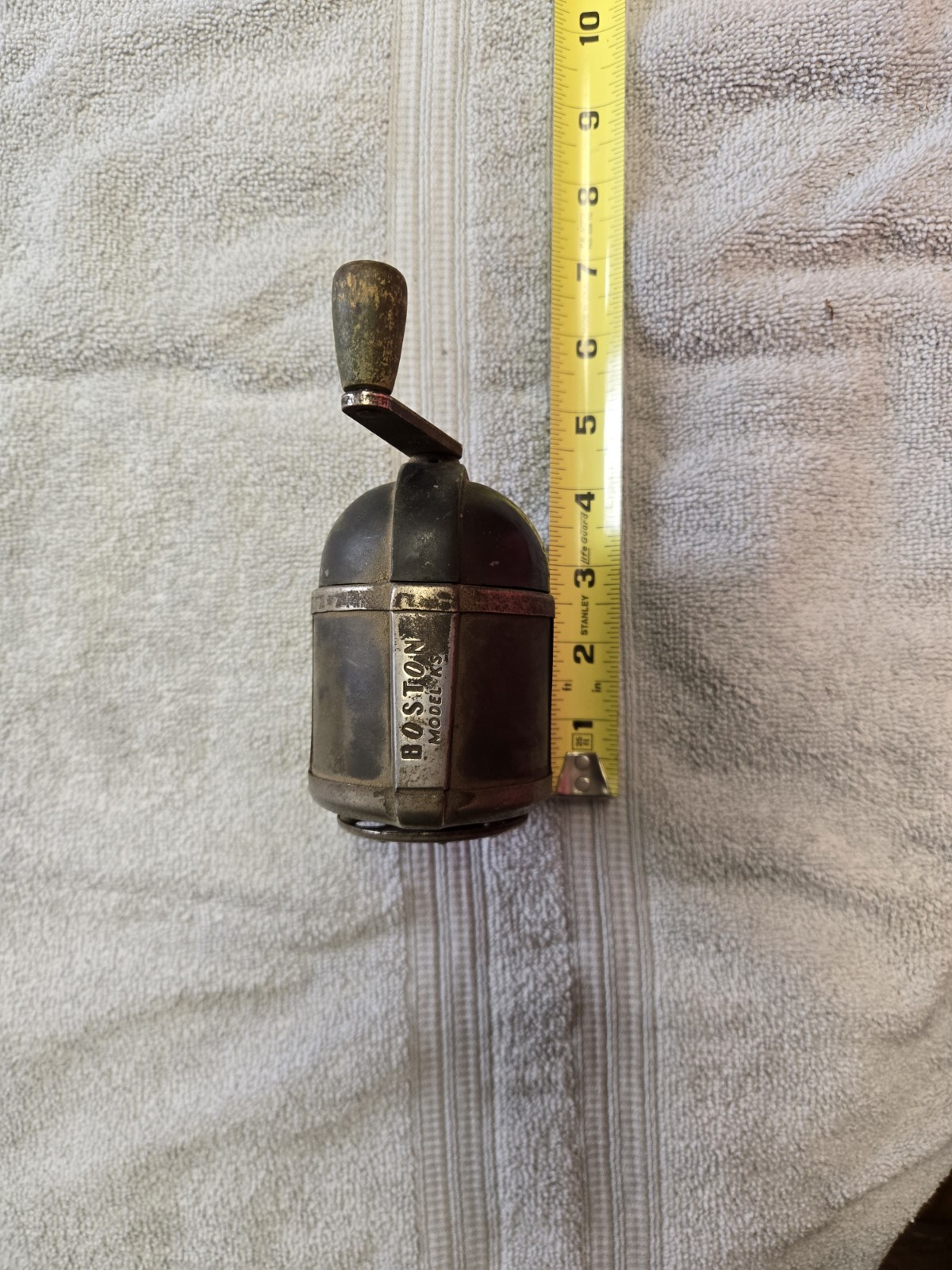 Vintage Boston Model KS pencil sharpener manufactured by Hunt Manufacturing Co.