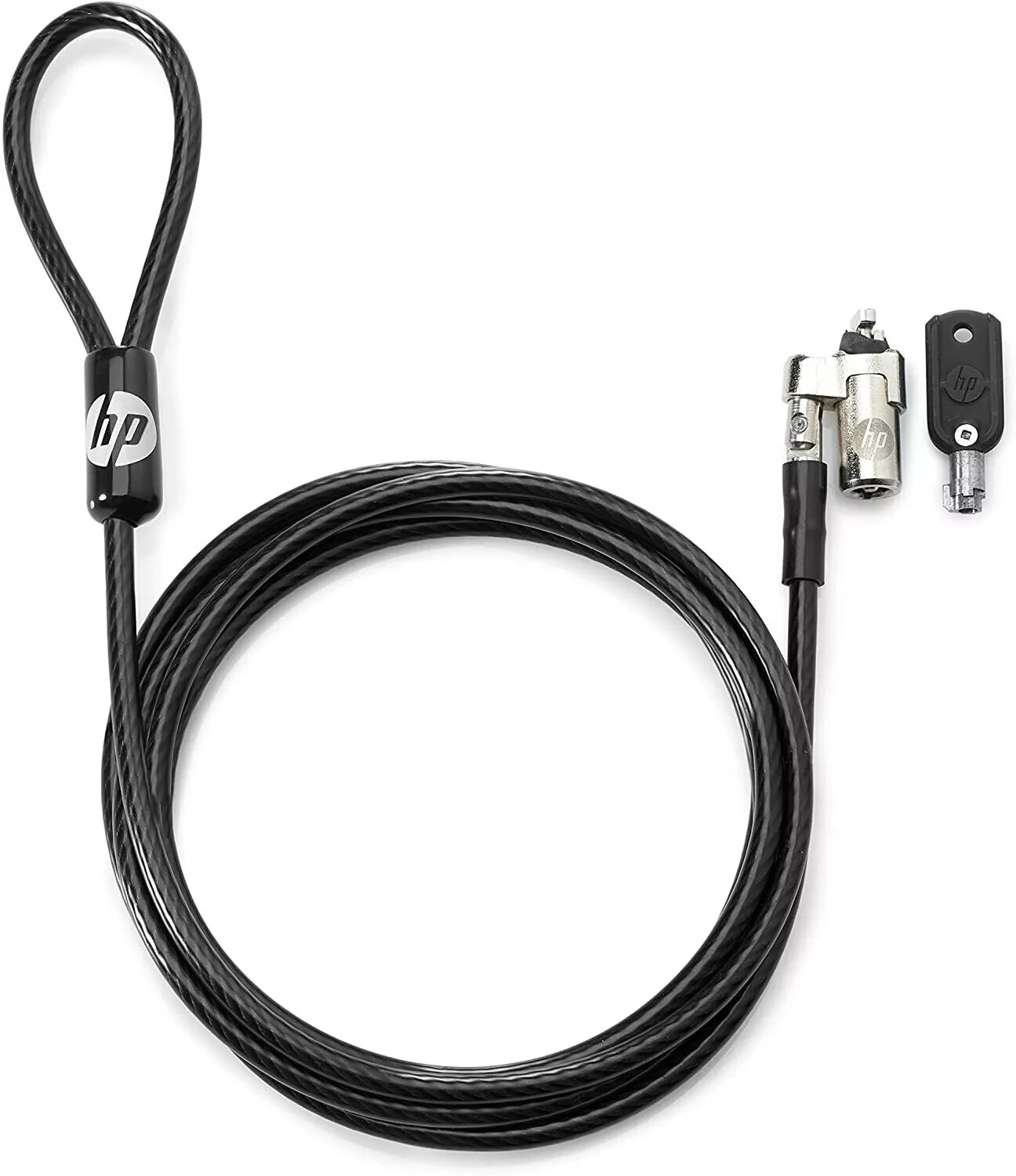 HP Keyed Cable Lock 10mm Security Lock T1A62AA Black