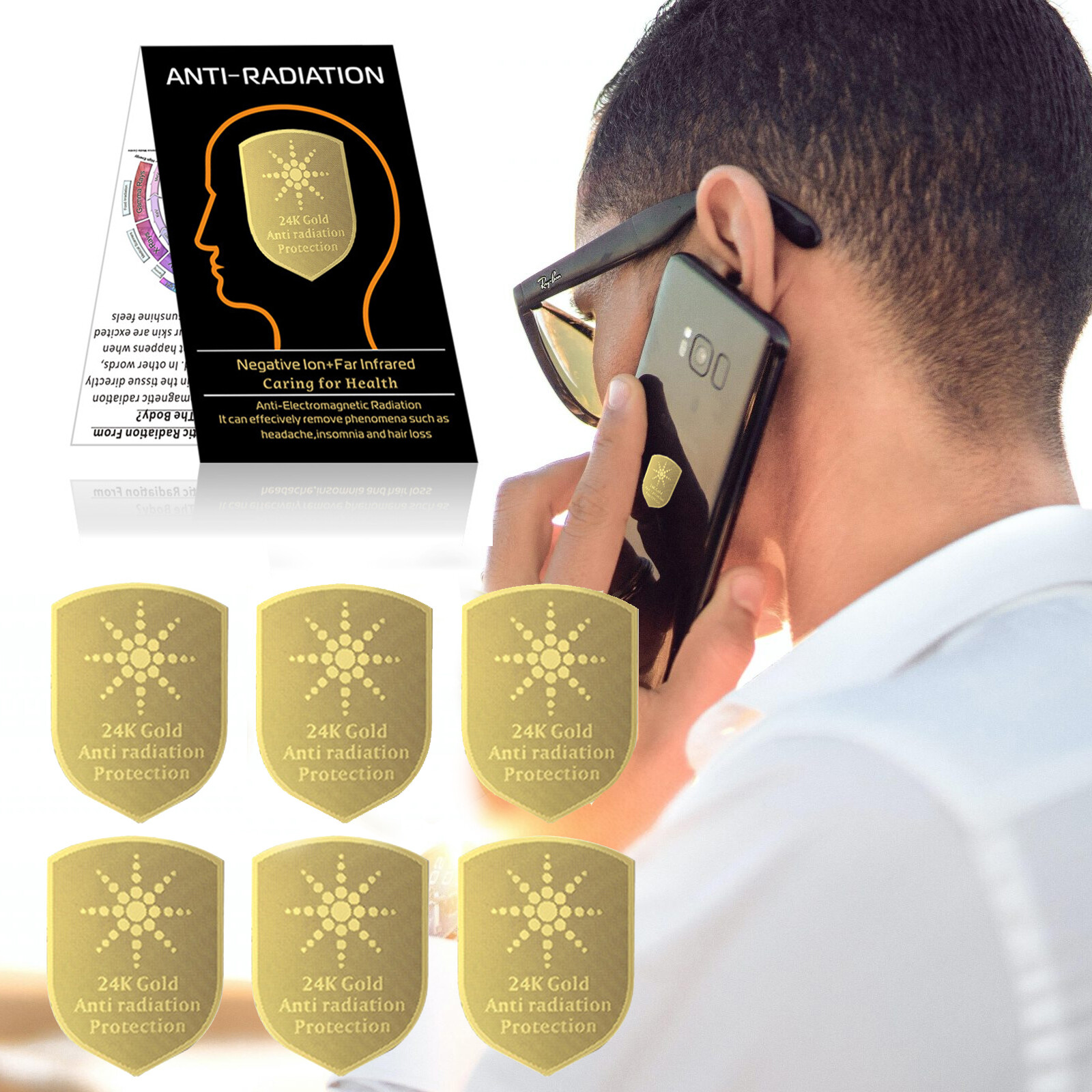 Anti Radiation Protection EMF EMR Shield Sticker Phone Radiation Blocker Sticker