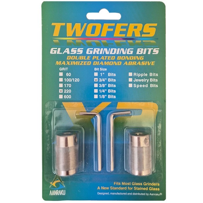 3/4" Aanraku Twofers Diamond Grinder Bits Fine 220 Grit