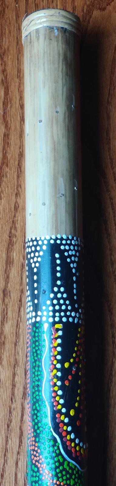 Terre 32 inch Bamboo Painted Rainmaker Rain Stick