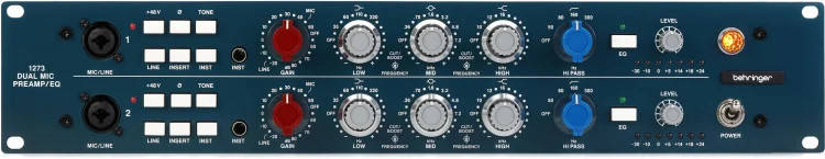 Behringer 1273 2-channel Microphone Preamplifier and Equalizer