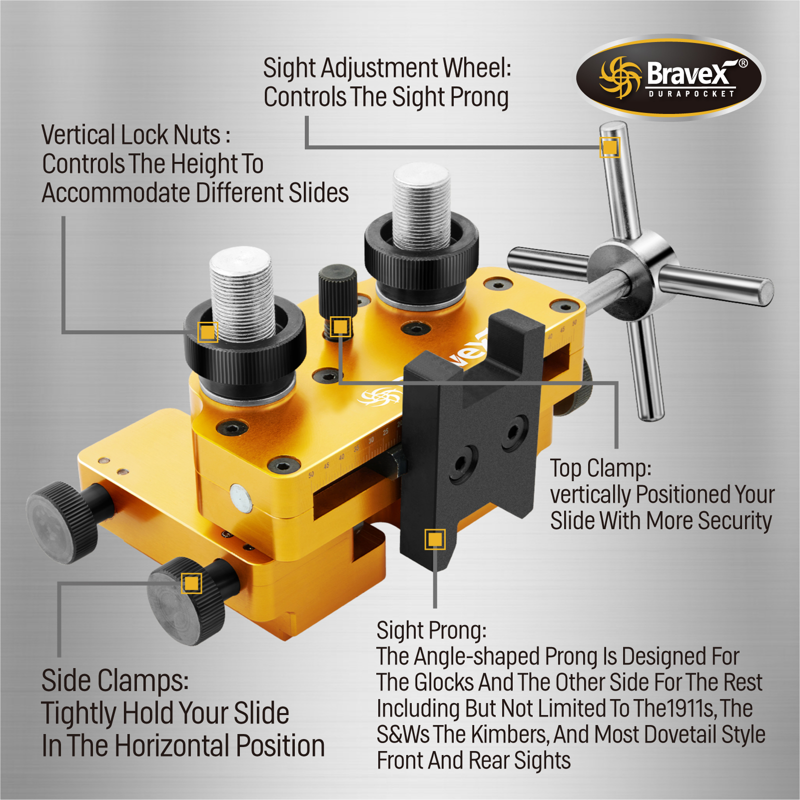 Upgraded Version Sight Pusher Tool W/ Heavy-Duty Construction For Semi-Automatic