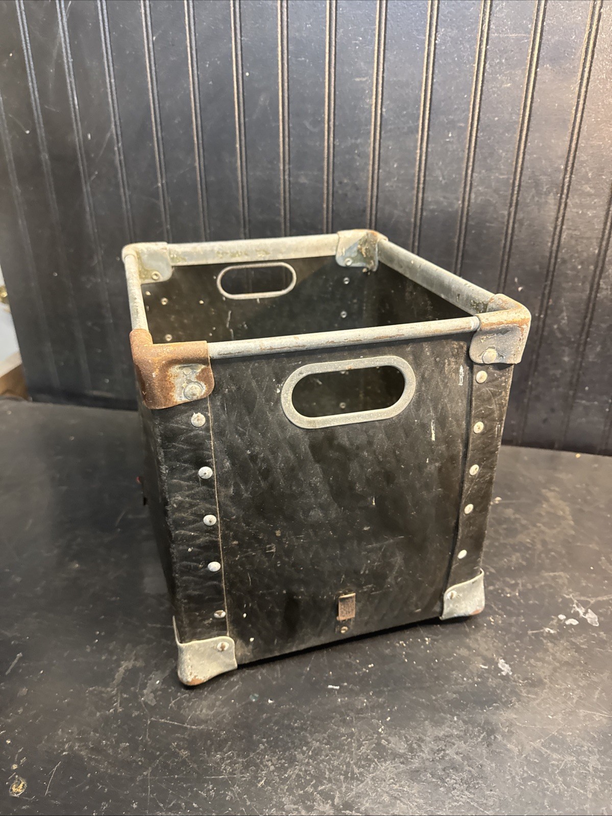 NVF Industrial Factory Kennett STACKABLE Vulcanized Fiber Storage Bin 10inx10in