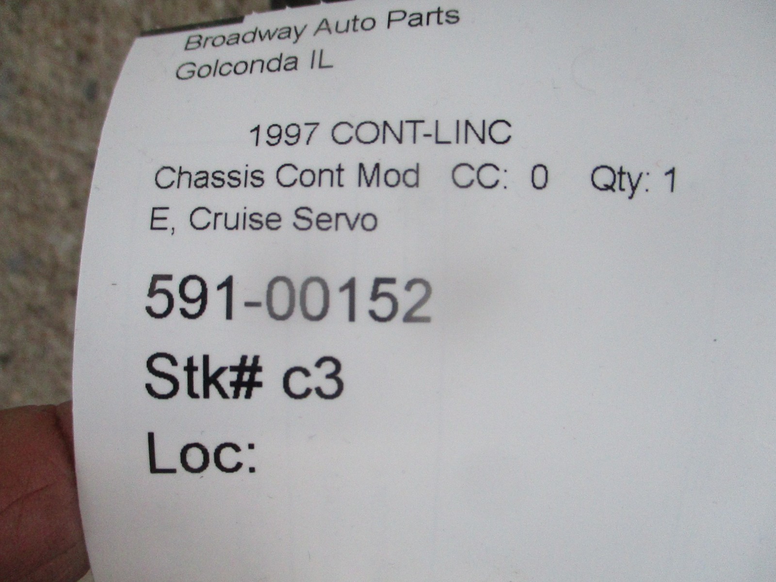 95-97 Continental Cruise control Servo