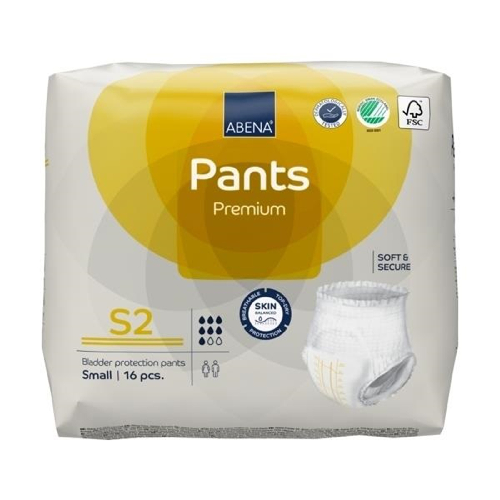 Abena Disposable Underwear Small 16 Ct