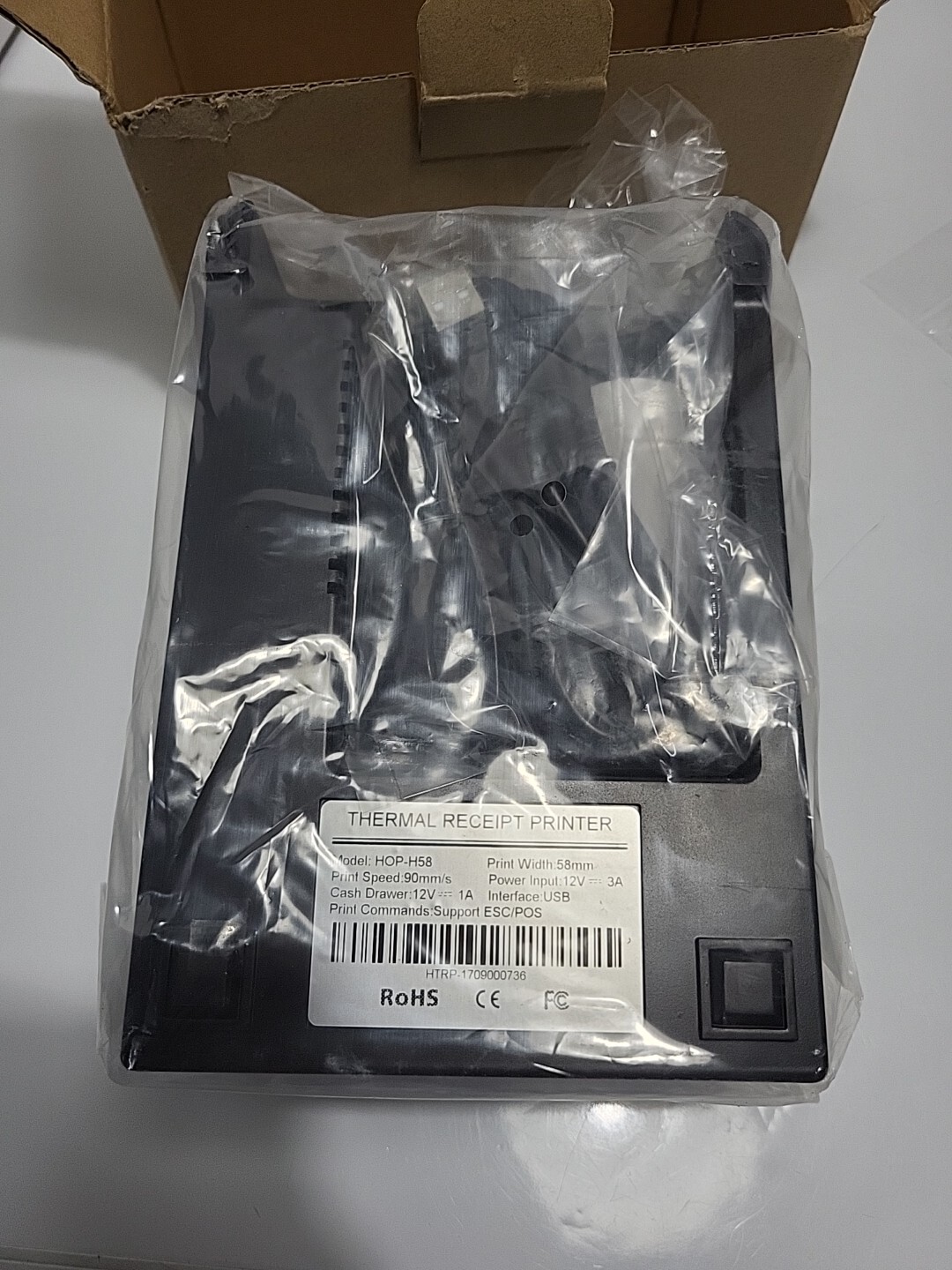 Excelvan Thermal Receipt Printer Model HOP-H58 New Sealed