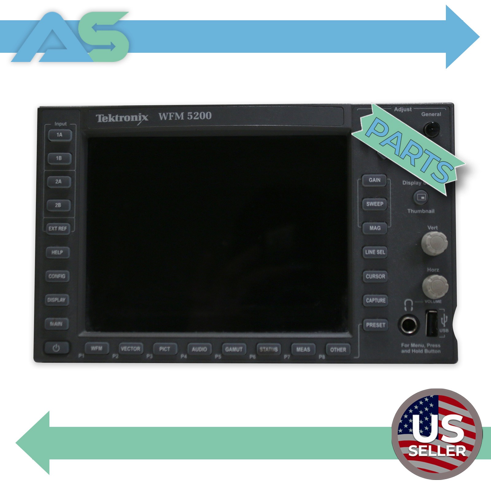 AS-IS Tektronix WFM 5200 Professional Waveform Monitor Vectorscope Broadcast