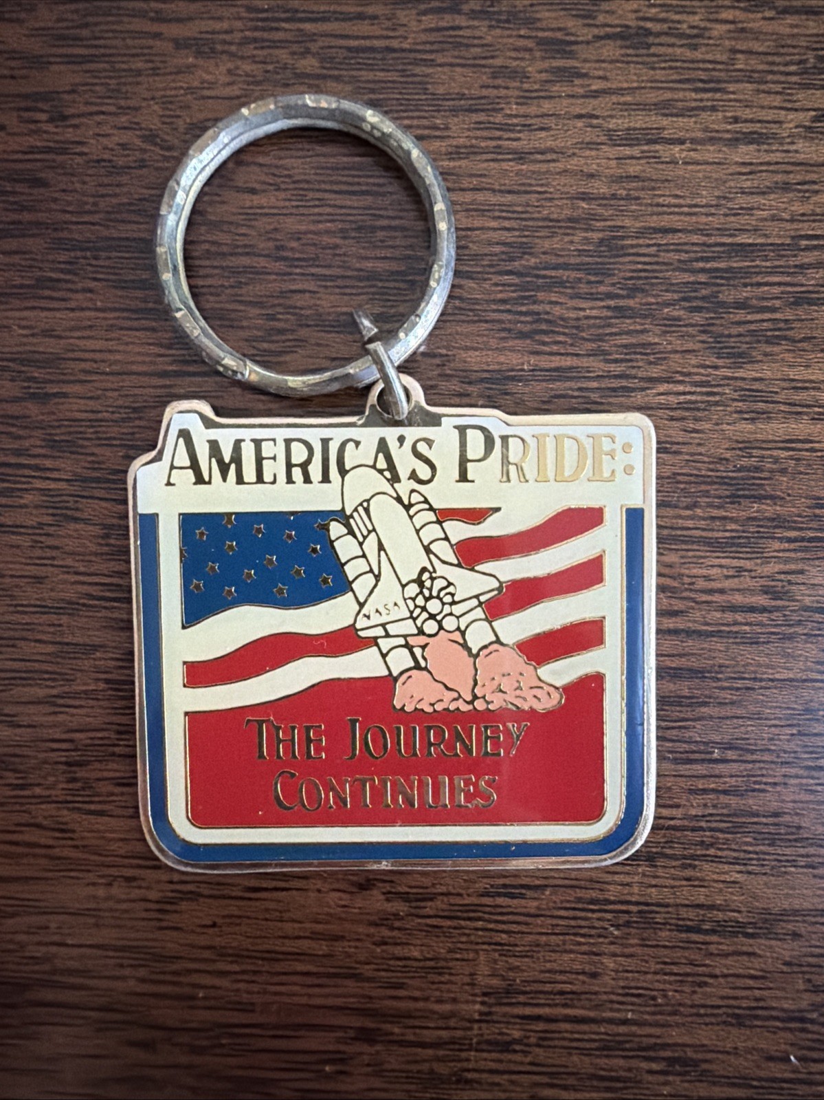VTG NASA Keychain America’s Pride Keychain Space Shuttle Kennedy Space Center