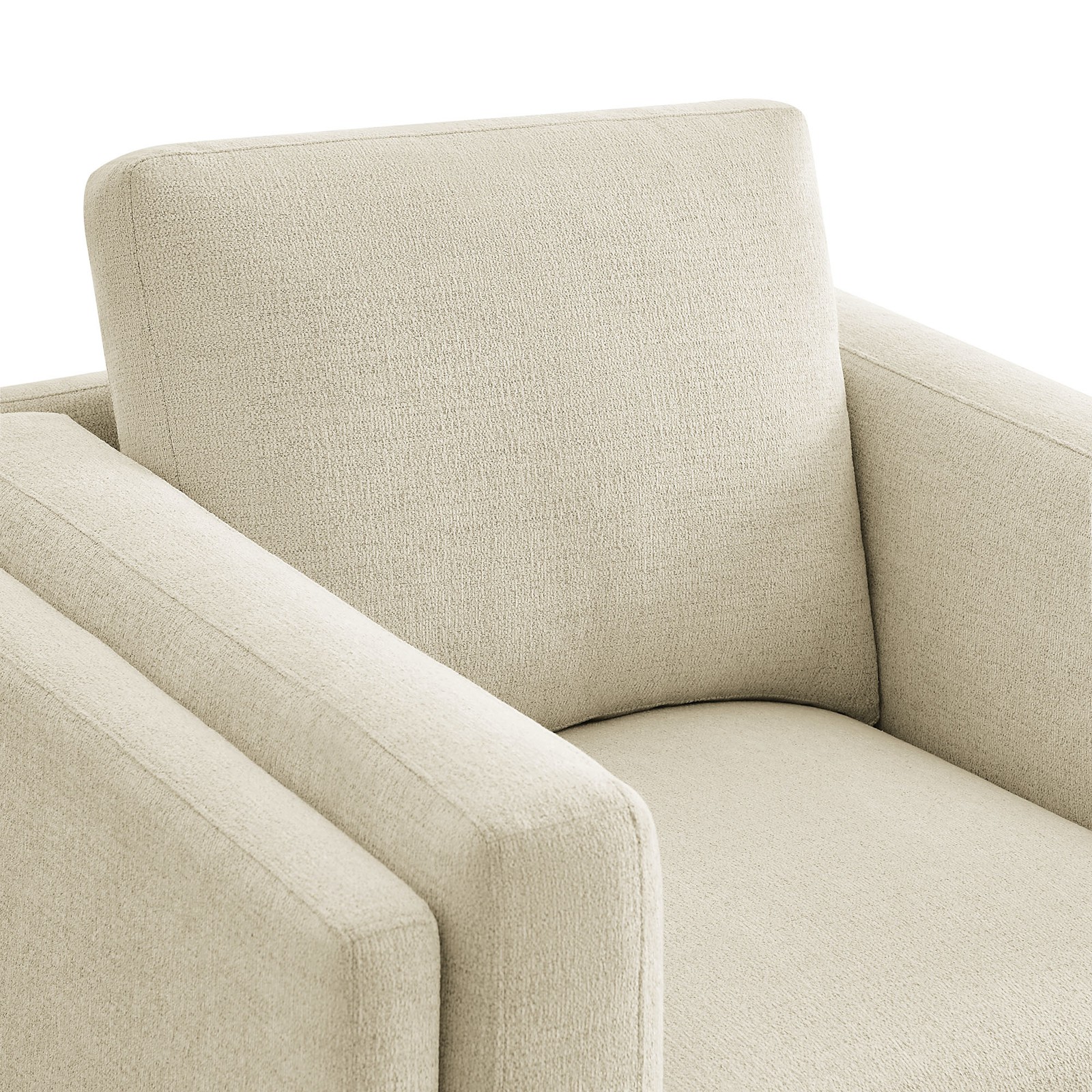 Roscoe Fabric Armchair in Ivory