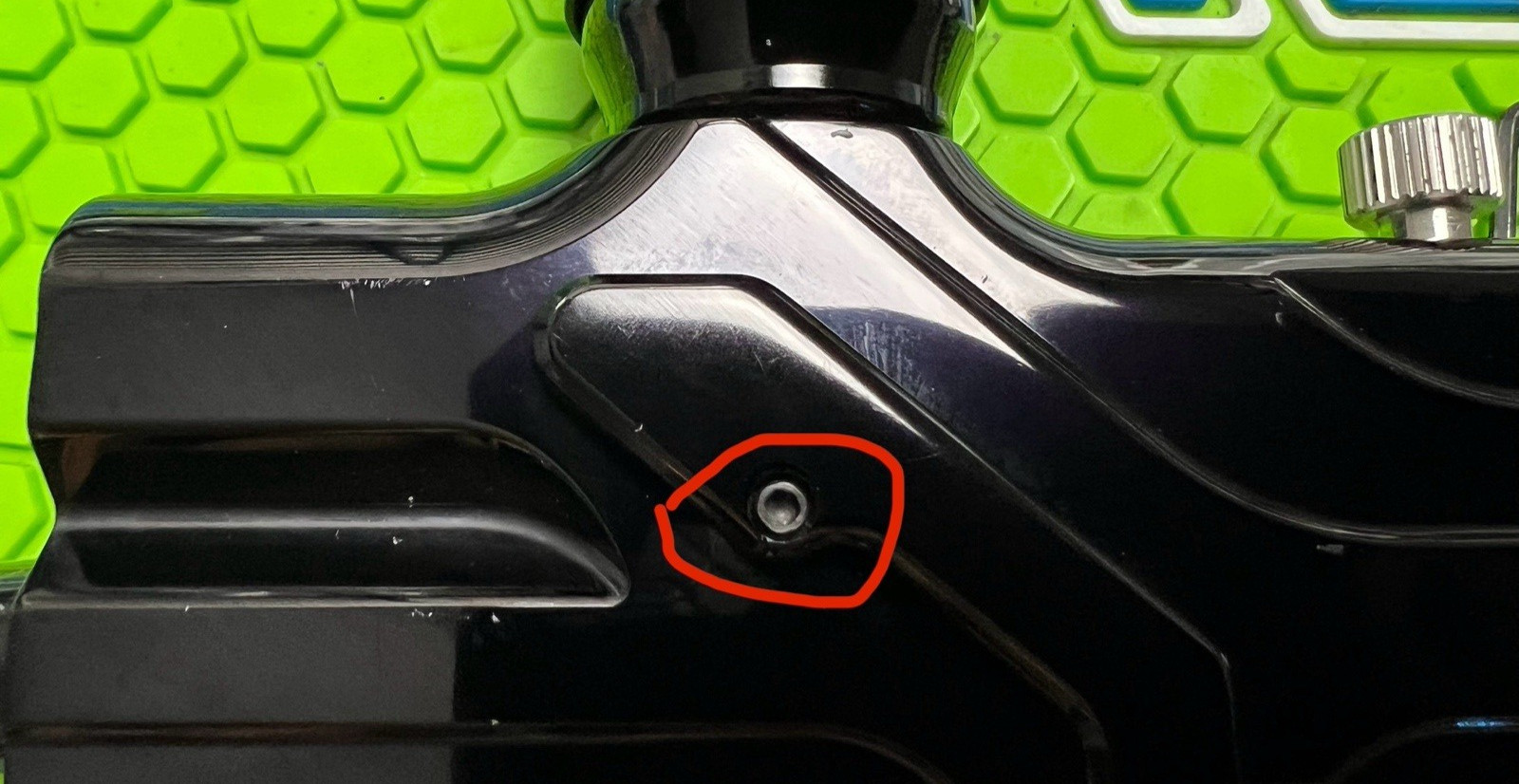 NEW BOB LONG DEFIANT 2 EYE COVER SCREWS (2) - BLACK OUT - PAINTBALL MARKER