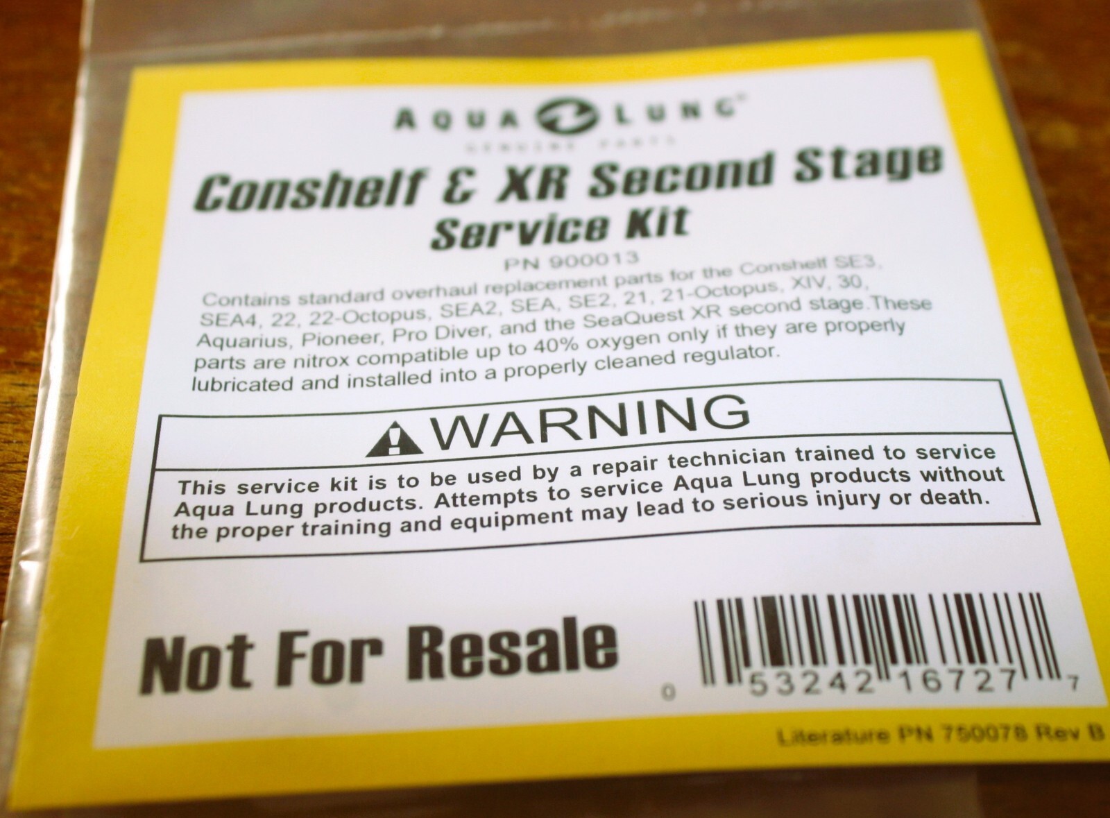 Aqualung service kit 9000 13 Conshelf XR second stage kit NOS NLA