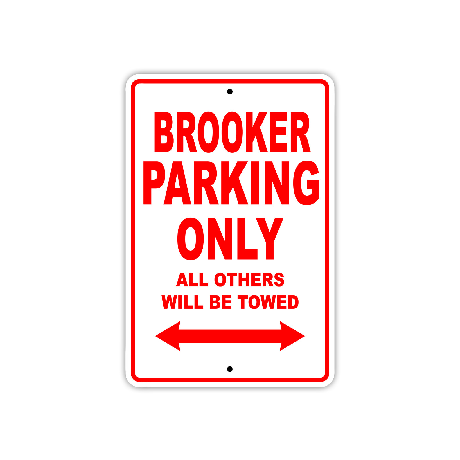 Brooker Parking Only Boat Ship Yacht Marina Dock Notice Aluminum Metal Sign