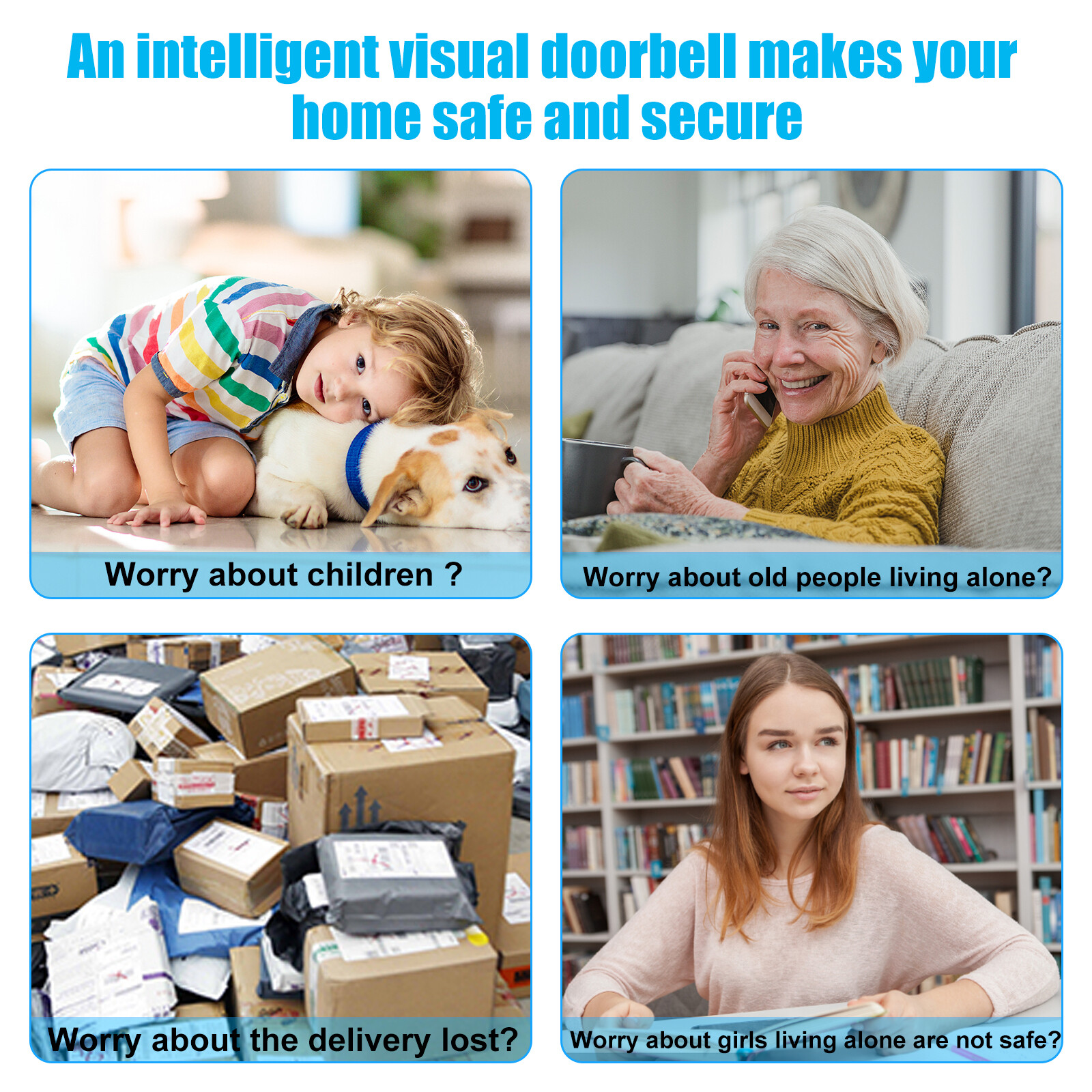 Smart Wireless WiFi Doorbell Intercom Video Recording Camera Door Bell Security