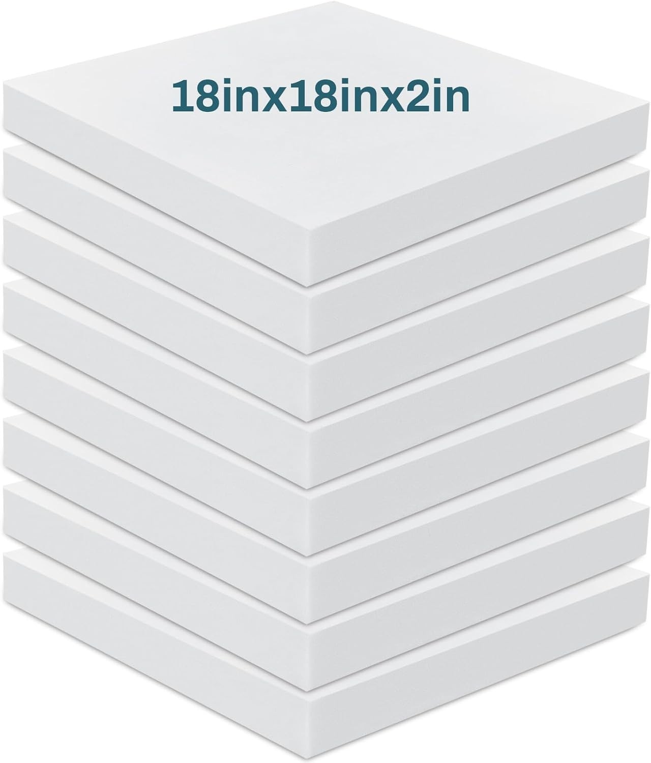 8 Pack 2"x18" Upholstery Foam - Ideal for Sofas, Chairs & DIY Projects