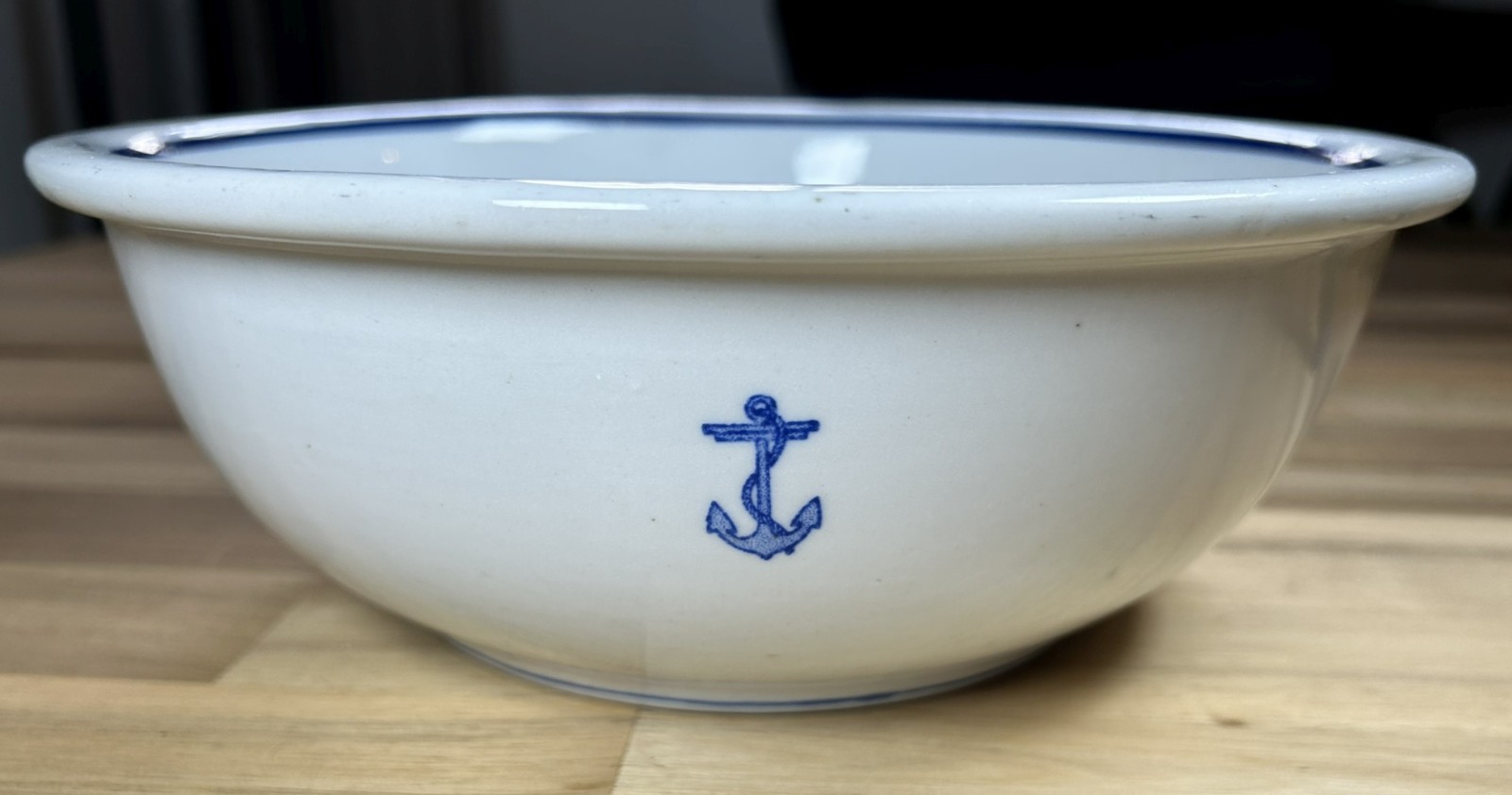 US NAVY CAPTAINS MESS Large Bowl Fouled Anchor TEPCO China USA