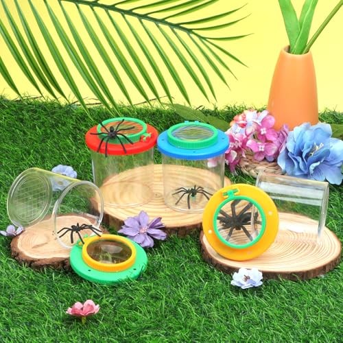 16 Pieces Magnifying Insect Box - Bug Viewer, Critter Insect Cage, Container,
