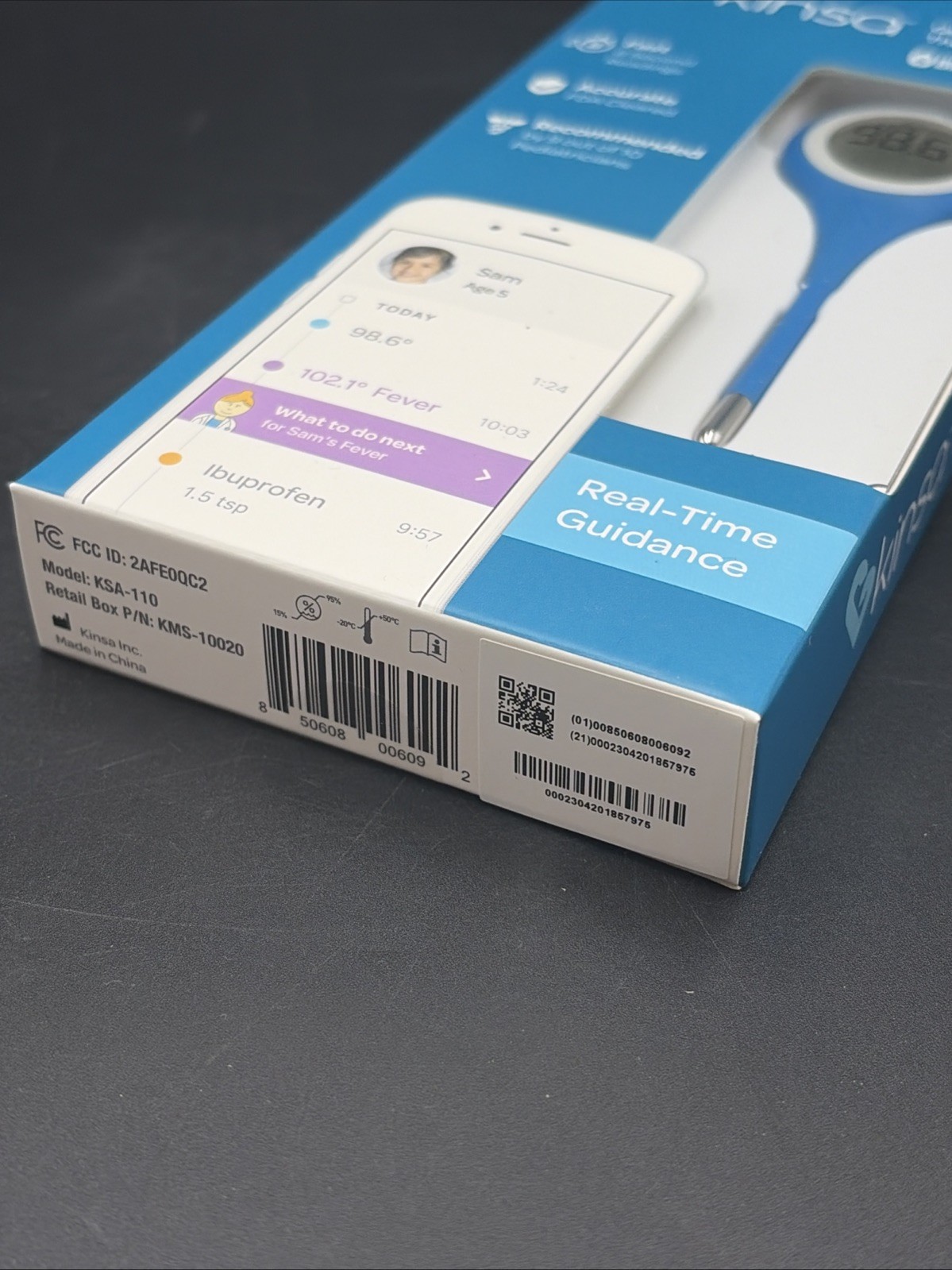 NEW Kinsa KSA110 Quickcare Smart Digital Thermometer Sealed Box