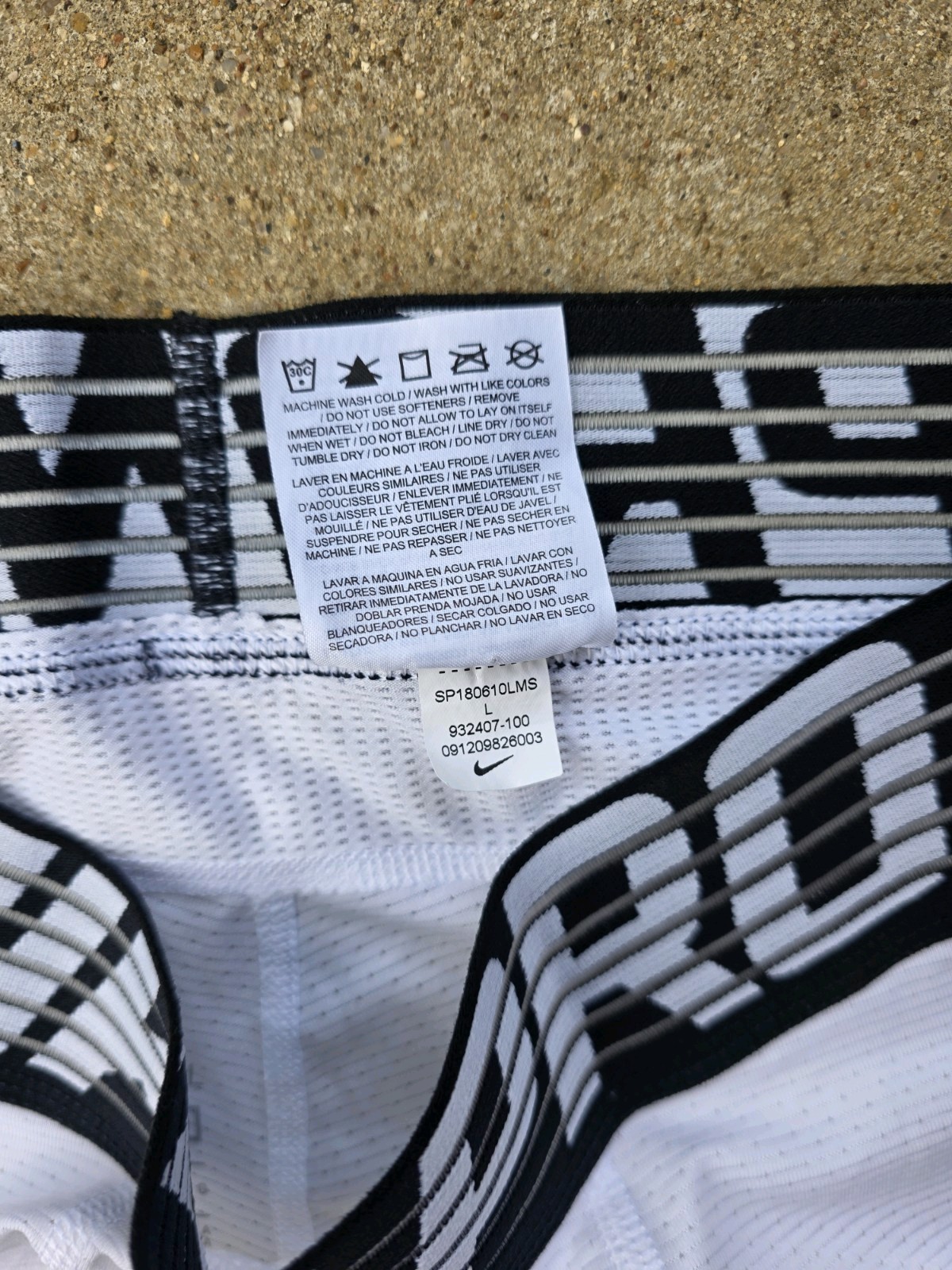 Nike Pro White Compression Base Layer Pants Men's Size L 932407-100