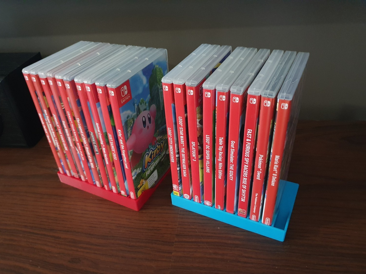 Nintendo Switch Game Holder LIGHT BLUE Tray Slots Organise Display 3d Print