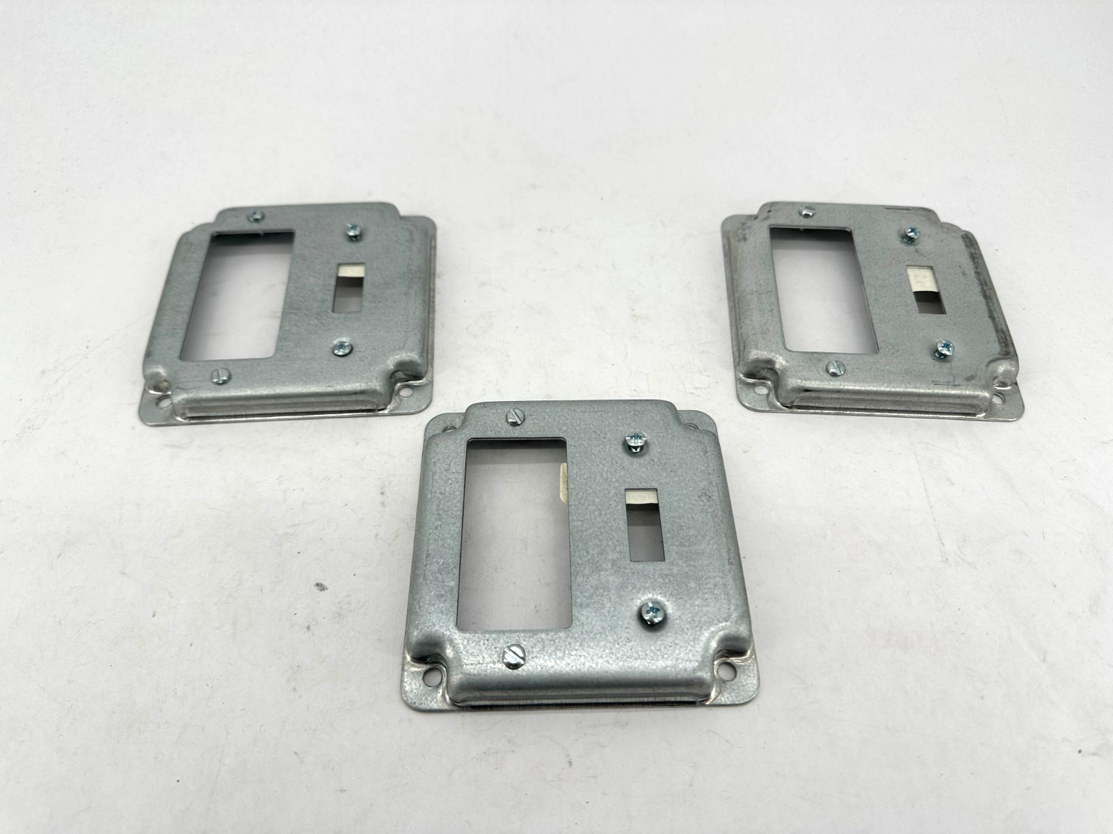 Lot of 3 New Steel City RS-18-CC Square Cover GFCI & Toggle Switch 4" - No Box