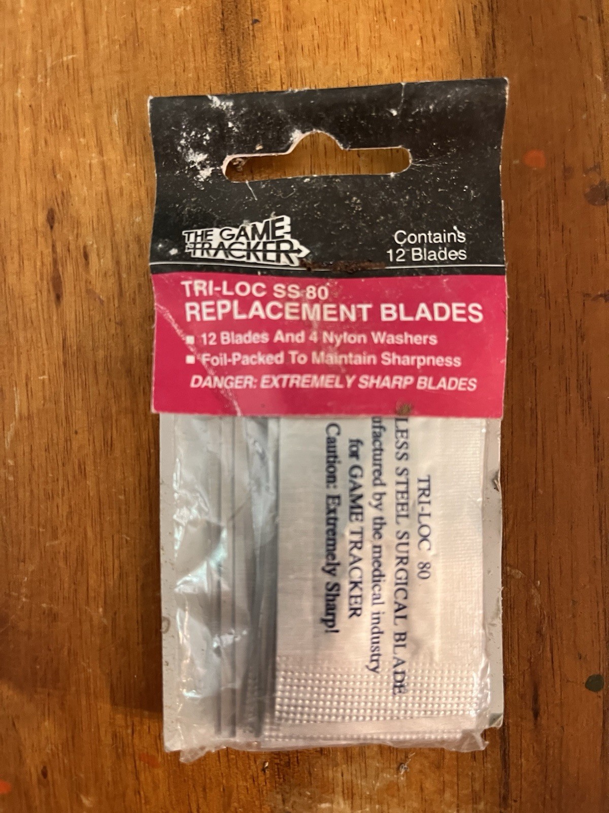 THE GAME TRACKER TRI LOC SS 80 REPLACEMENT BROADHEAD BLADES 12 PACK