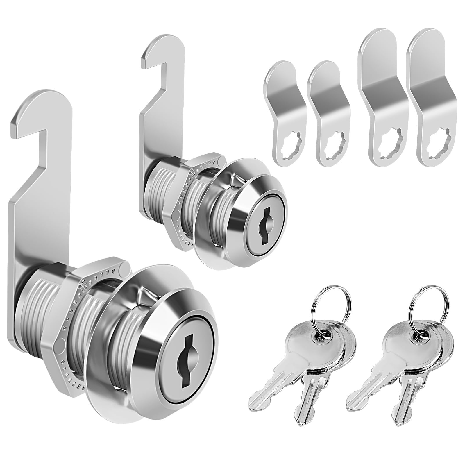 2 PCS 3/4 Inch Cam Lock Keyed Alike Cabinet Lock Secure File Drawer RV Storage