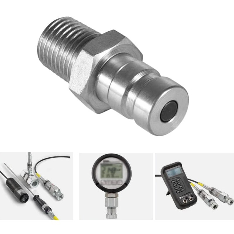 PD343 Series PD Steel Test Port Diagnostic Equipment Quick Nipple 1/8" Body Size